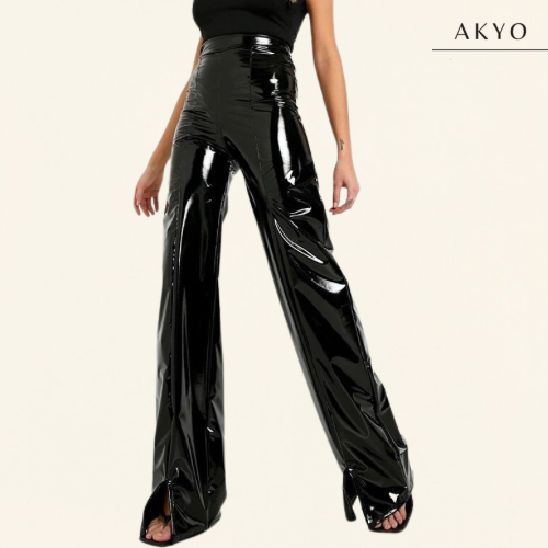 RILEY latex baggy broek
