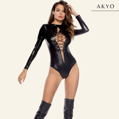DEMI lederen bodysuit