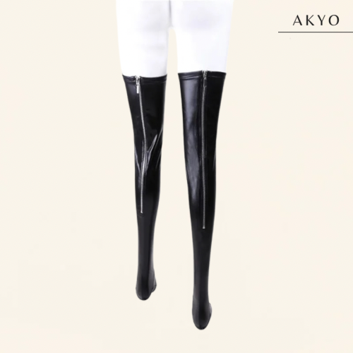 GIOIA latex kousen met rits