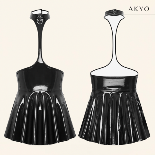 AUDREY latex jurk met choker