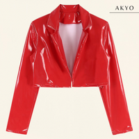 JADIE latex cropped jas