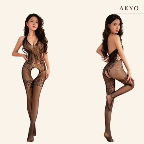QUINTY transparante lingerieset
