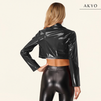 JADIE latex cropped jas