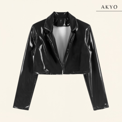 JADIE latex cropped jas