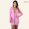 ARIANA latex v-hals jurk