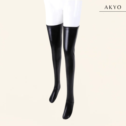 GIOIA latex kousen met rits