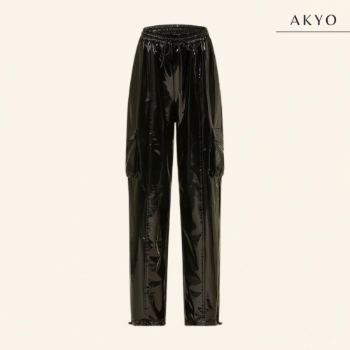 GISELLE latex cargo broek