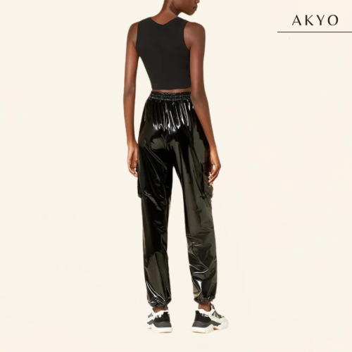 GISELLE latex cargo broek
