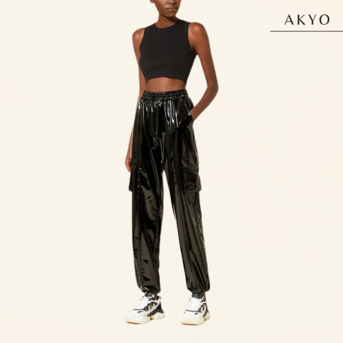 GISELLE latex cargo broek