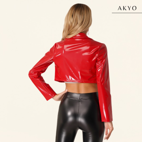 JADIE latex cropped jas