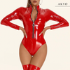 DASHA latex lange mouwen bodysuit