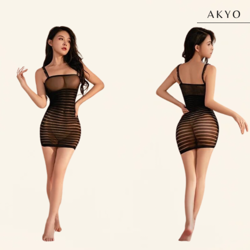 QUINTY transparante lingerieset