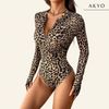 ZIA luipaard v-hals body