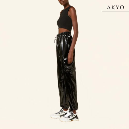 GISELLE latex cargo broek