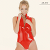 JANA mouwloze latex catsuit