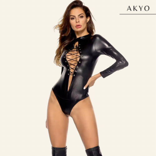 DEMI lederen bodysuit