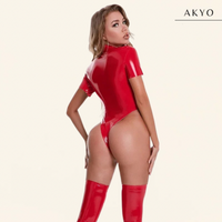 LIMA latex korte mouw catsuit