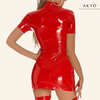 DALIA korte mouw latex jurk