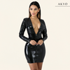 ARIANA latex v-hals jurk