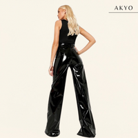 RILEY latex baggy broek
