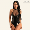 HOLLY latex mesh catsuit