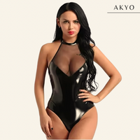 HOLLY latex mesh catsuit