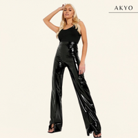 RILEY latex baggy broek