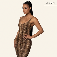QUES mouwloze luipaard jumpsuit