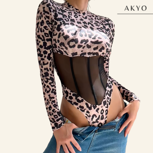 HALLIE luipaard bodyshaper