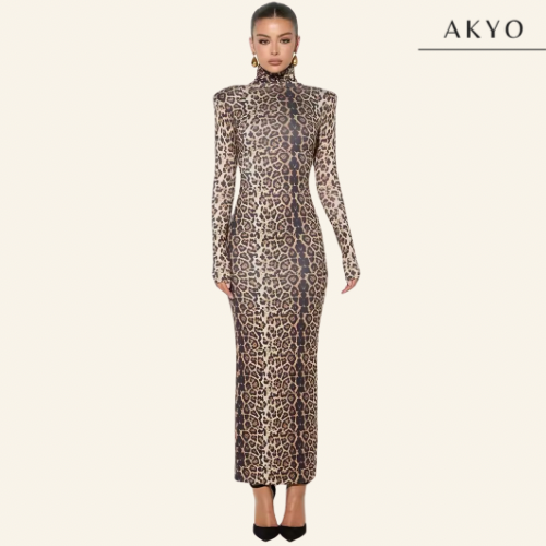 BLISS elegante luipaard jurk